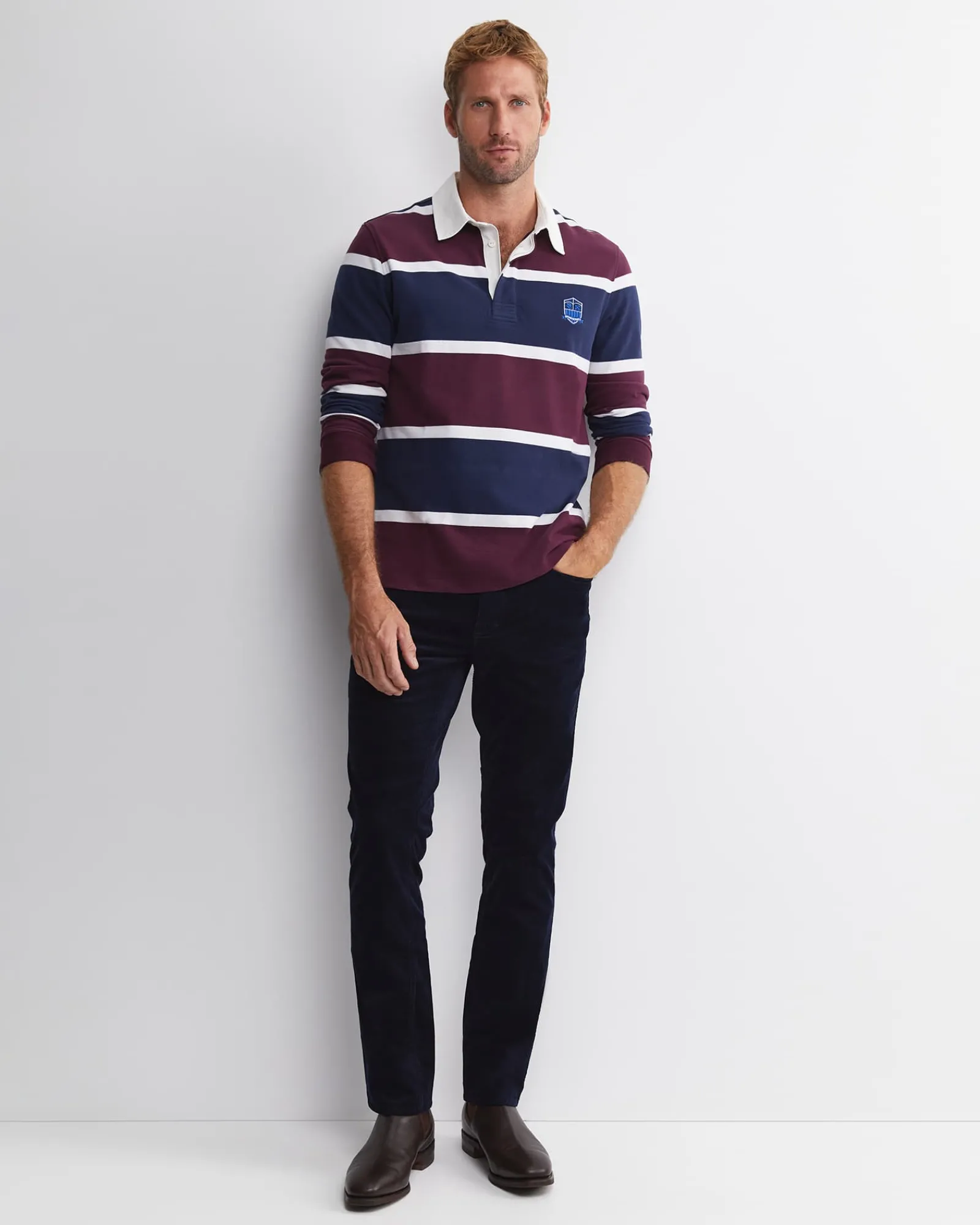 Fashion Sportscraft Hudson Straight Leg Cord in Navy