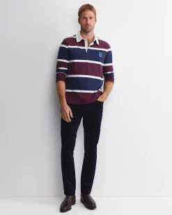 Best Sportscraft Hugh Long Sleeve Rugby in Burgundy