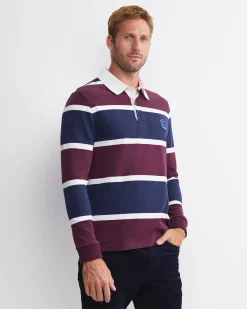 Best Sportscraft Hugh Long Sleeve Rugby in Burgundy