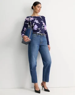 Discount Sportscraft Iris Long Sleeve Magic Tee in Navy Multi NavyMulti