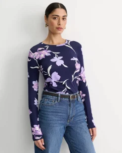 Discount Sportscraft Iris Long Sleeve Magic Tee in Navy Multi NavyMulti