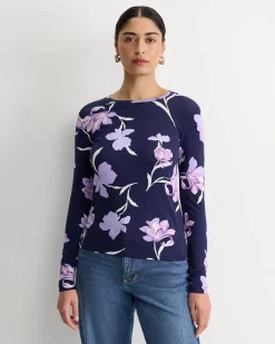 Discount Sportscraft Iris Long Sleeve Magic Tee in Navy Multi NavyMulti