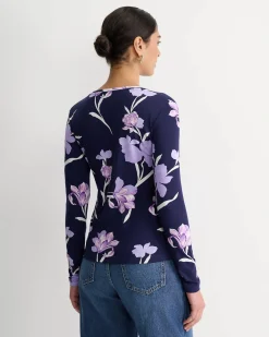 Discount Sportscraft Iris Long Sleeve Magic Tee in Navy Multi NavyMulti
