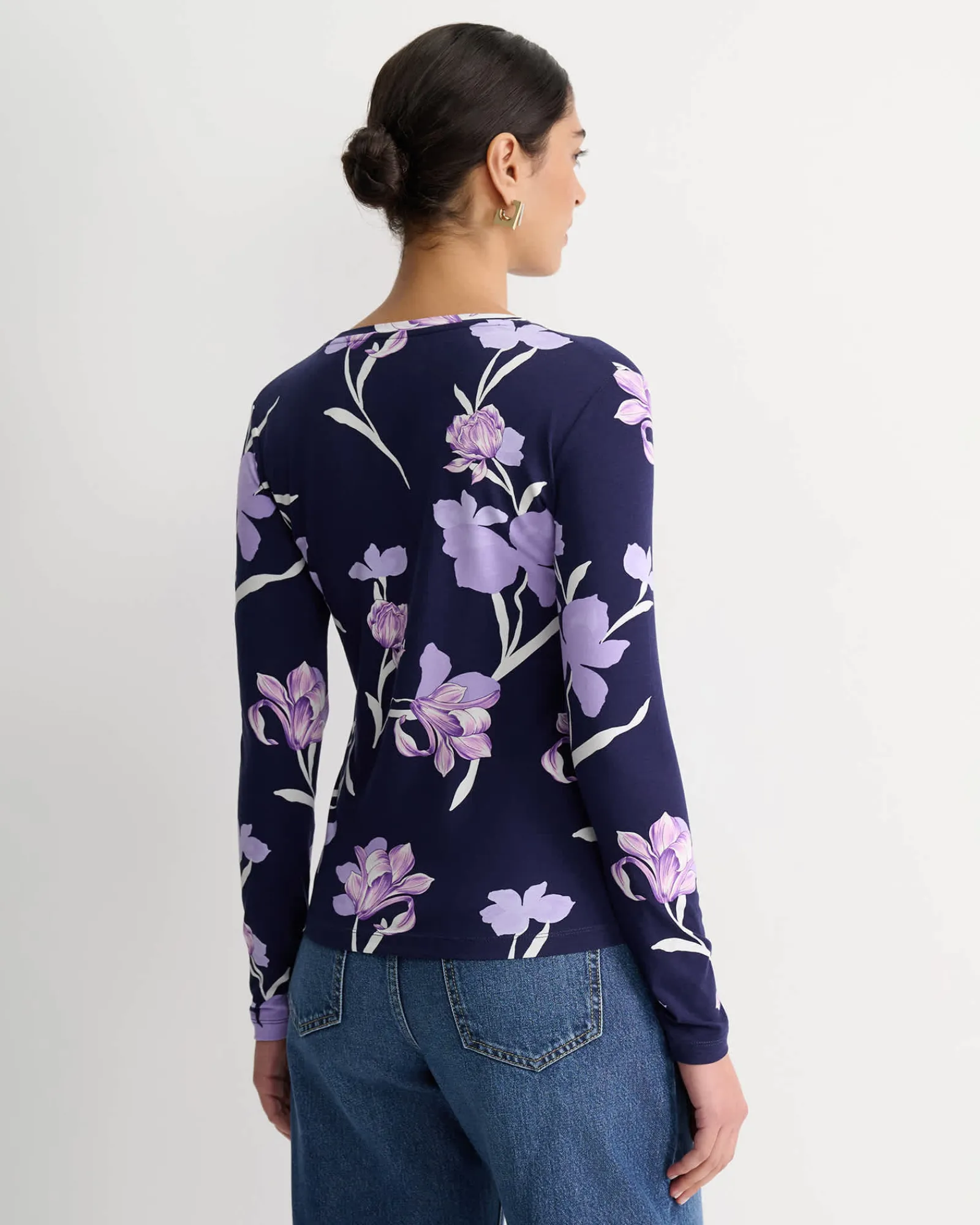 Discount Sportscraft Iris Long Sleeve Magic Tee in Navy Multi NavyMulti