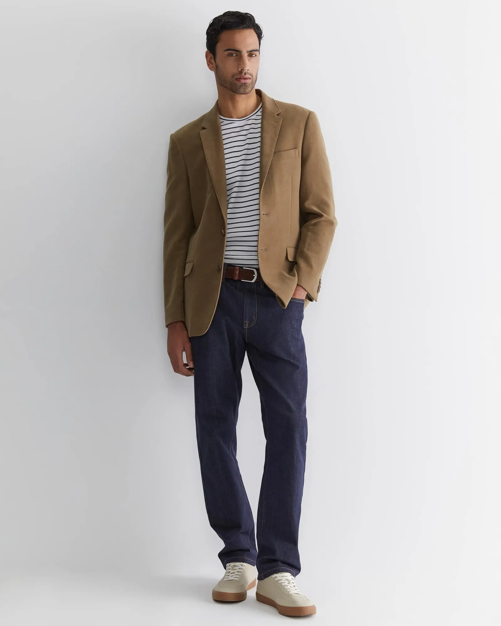 Clearance Sportscraft Italian Moleskin Blazer in Musk