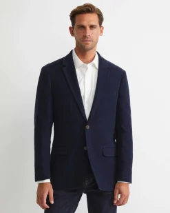 Online Sportscraft Italian Moleskin Blazer in Navy