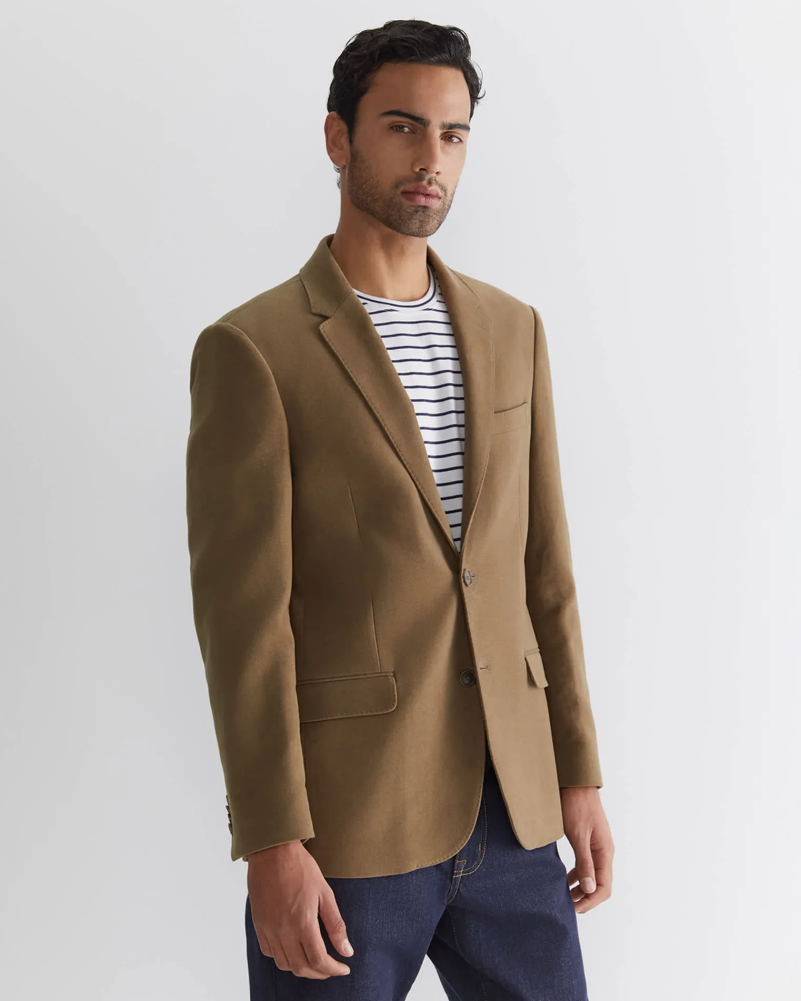 Clearance Sportscraft Italian Moleskin Blazer in Musk