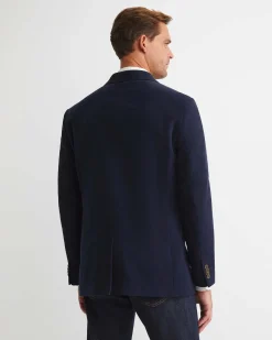 Online Sportscraft Italian Moleskin Blazer in Navy