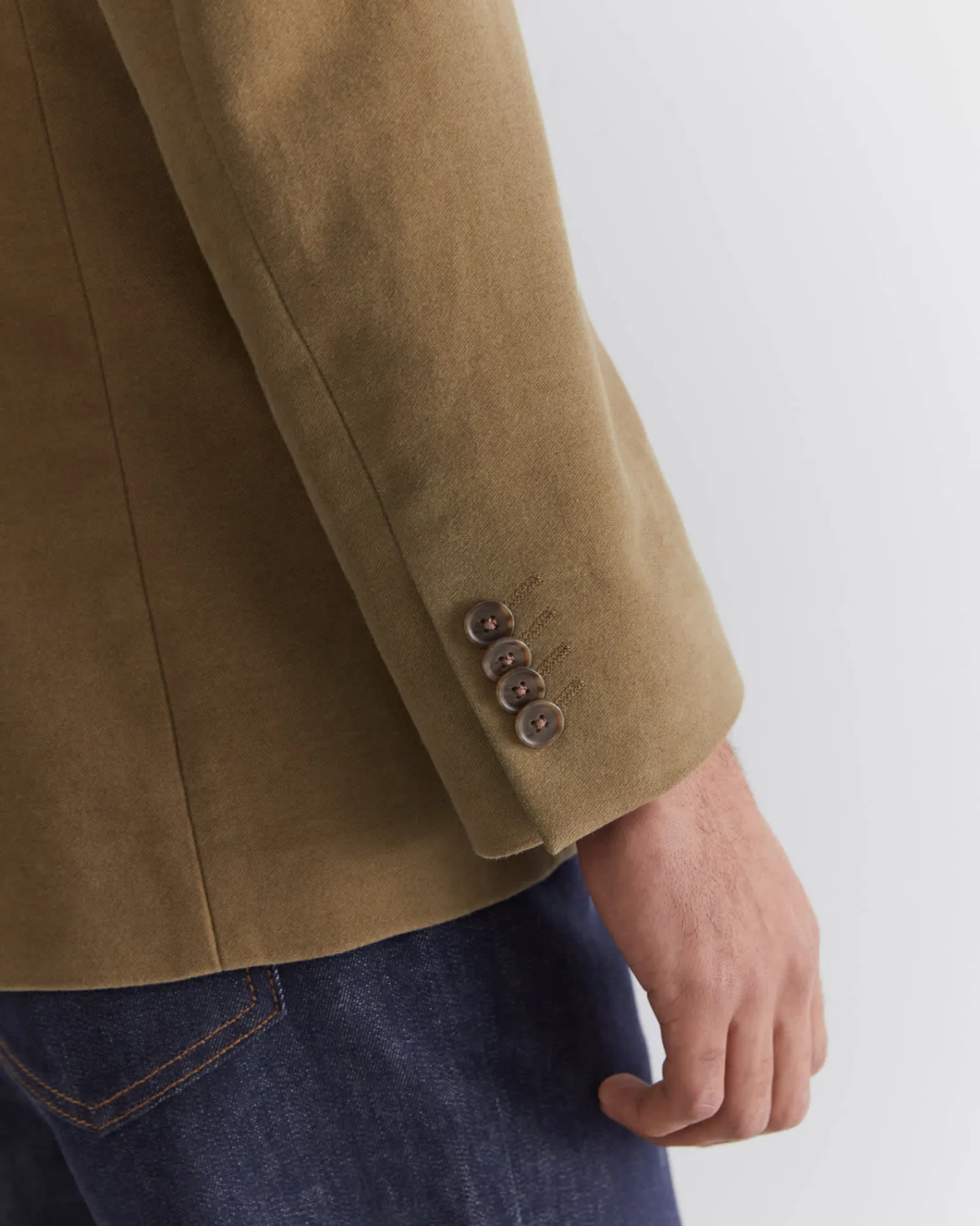 Clearance Sportscraft Italian Moleskin Blazer in Musk