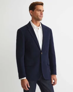 Online Sportscraft Italian Moleskin Blazer in Navy