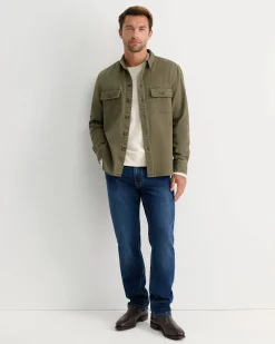 Clearance Sportscraft Jack Overshirt in Dark Khaki DarkKhaki