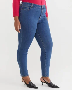 New Sportscraft Jackie High Waist Skinny Jean in Mid Wash MidWash