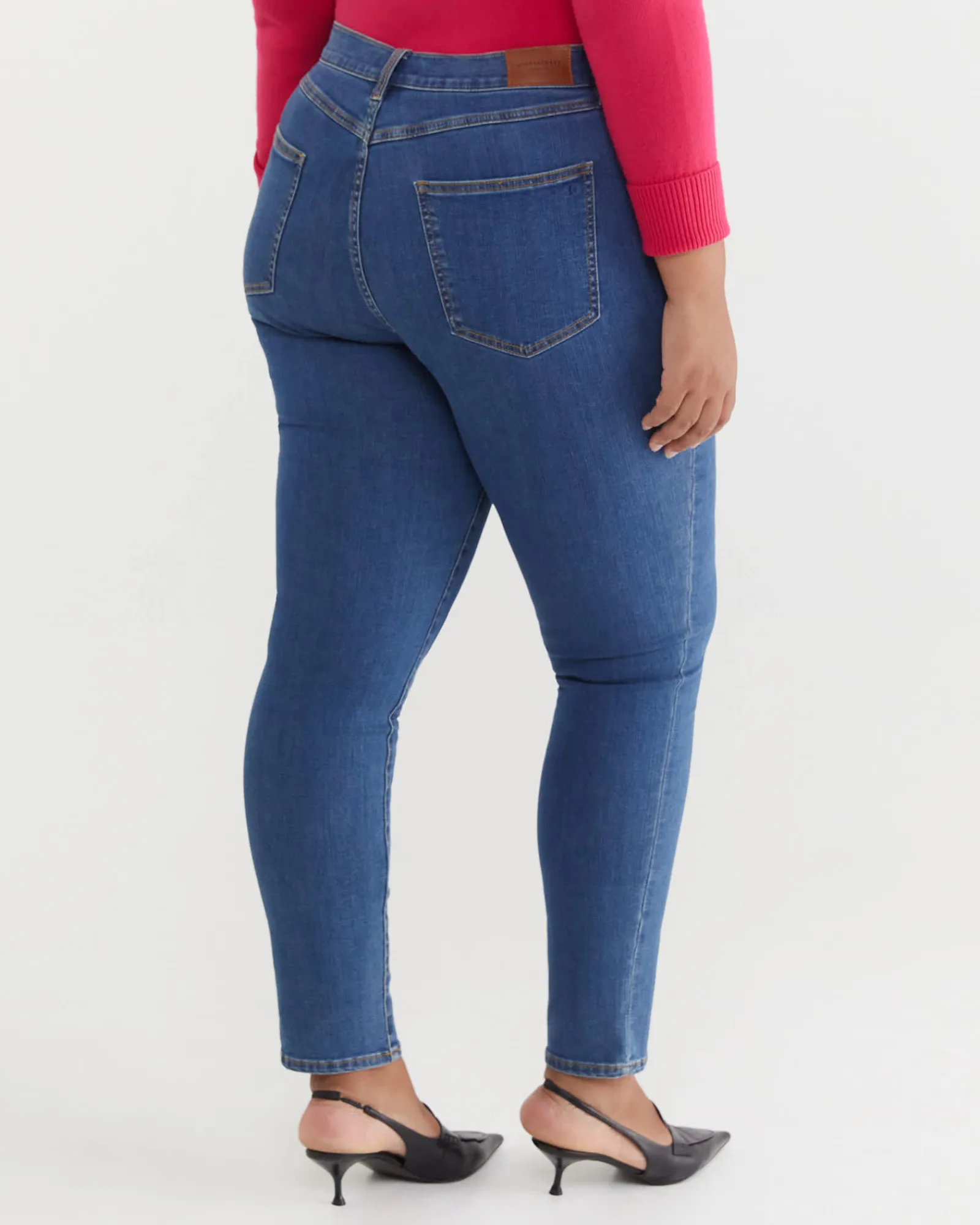New Sportscraft Jackie High Waist Skinny Jean in Mid Wash MidWash