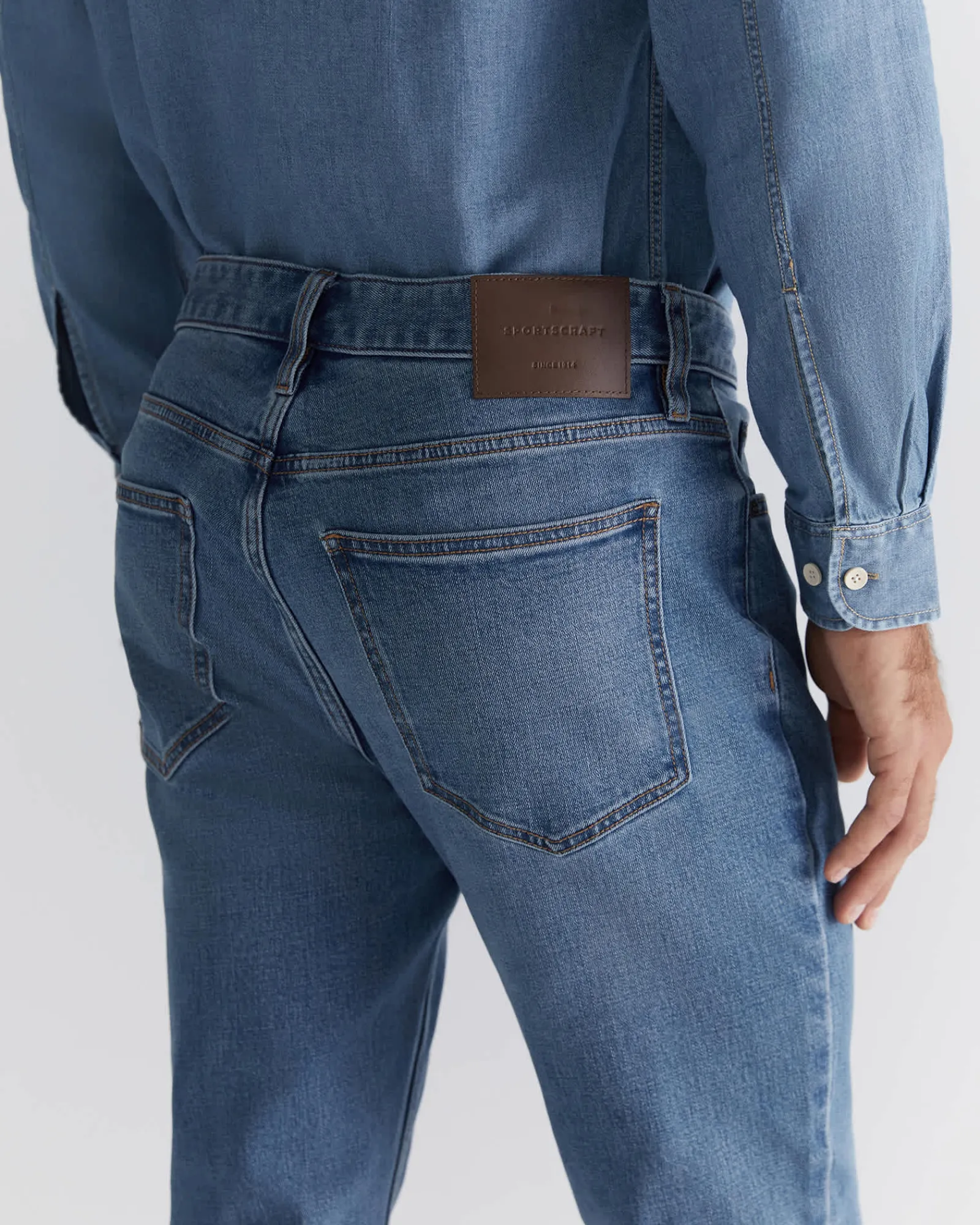 Best Sportscraft Jackson Slim Jean in Light Blue Wash LightBlueWash