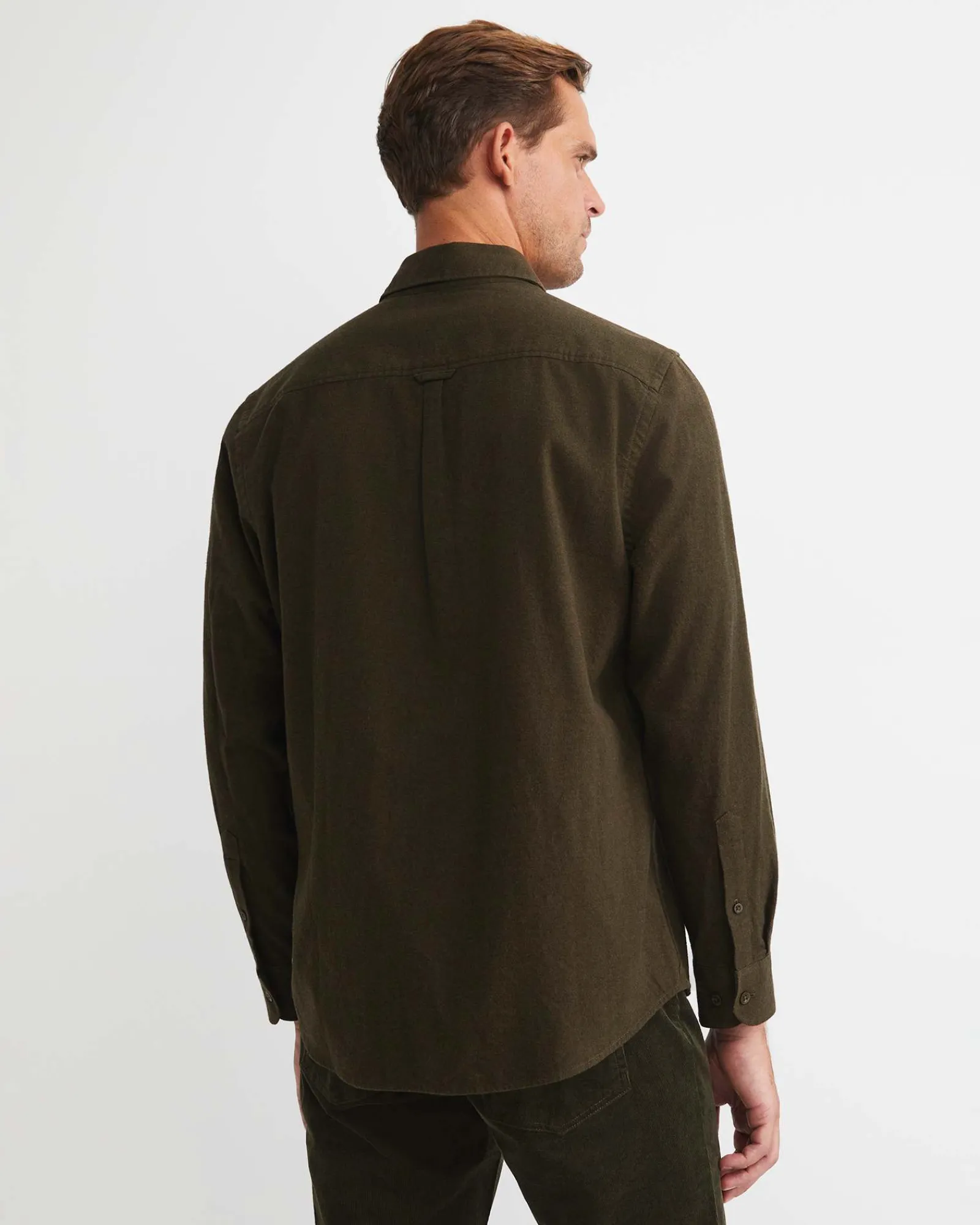 New Sportscraft Jarron Long Sleeve Shirt in Khaki Melange KhakiMelange