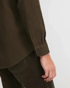 New Sportscraft Jarron Long Sleeve Shirt in Khaki Melange KhakiMelange