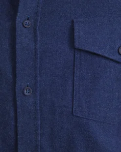 Online Sportscraft Jarron Long Sleeve Shirt in Navy Melange NavyMelange