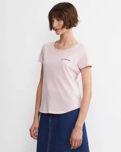 Online Sportscraft Joanna Cotton Melange Tee in Pink Melange PinkMelange