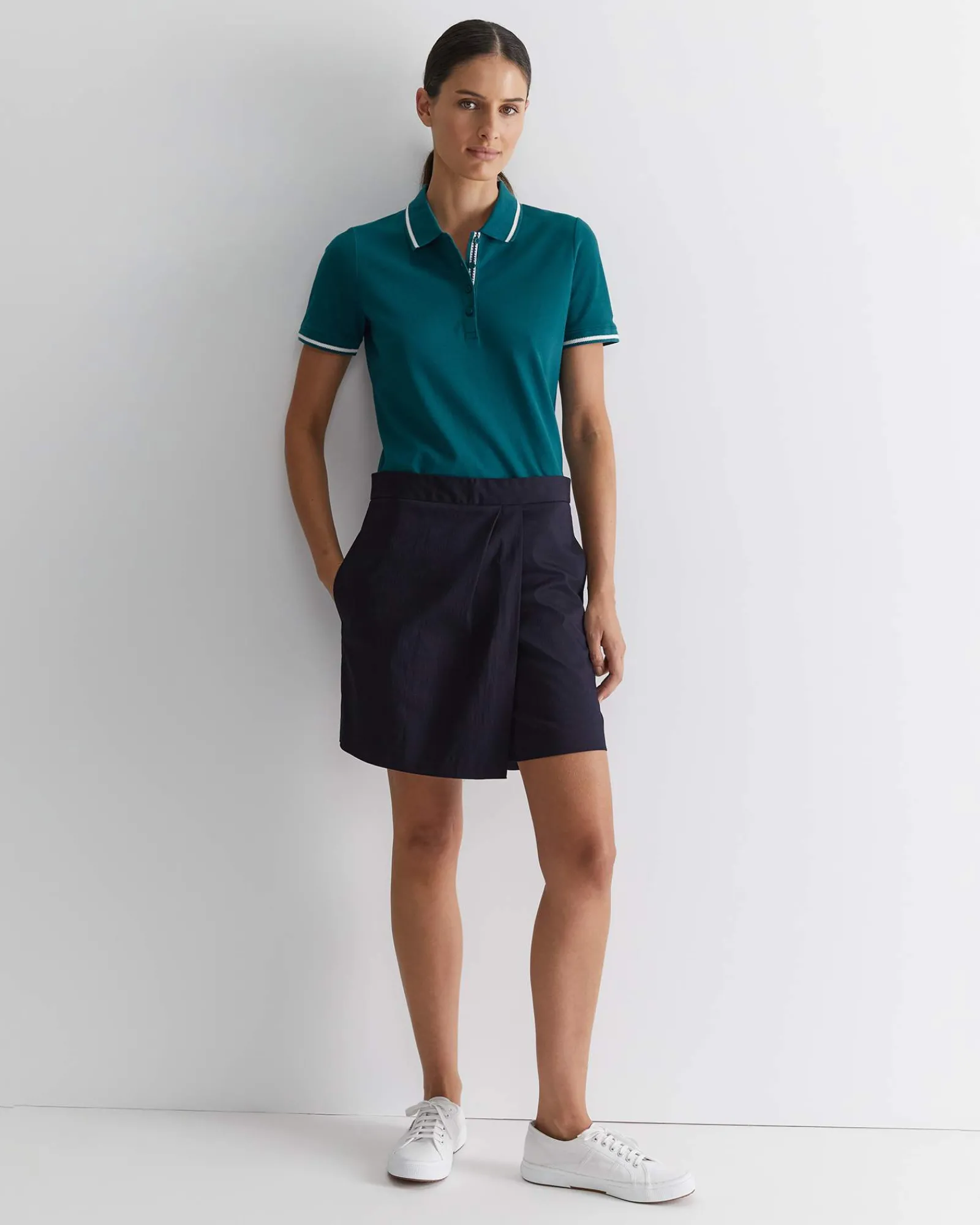 Outlet Sportscraft Jodie Pique Polo in Teal