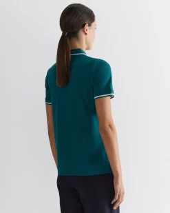 Outlet Sportscraft Jodie Pique Polo in Teal