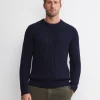 Sale Sportscraft Joshua Cable Crew Knit in Navy Melange NavyMelange
