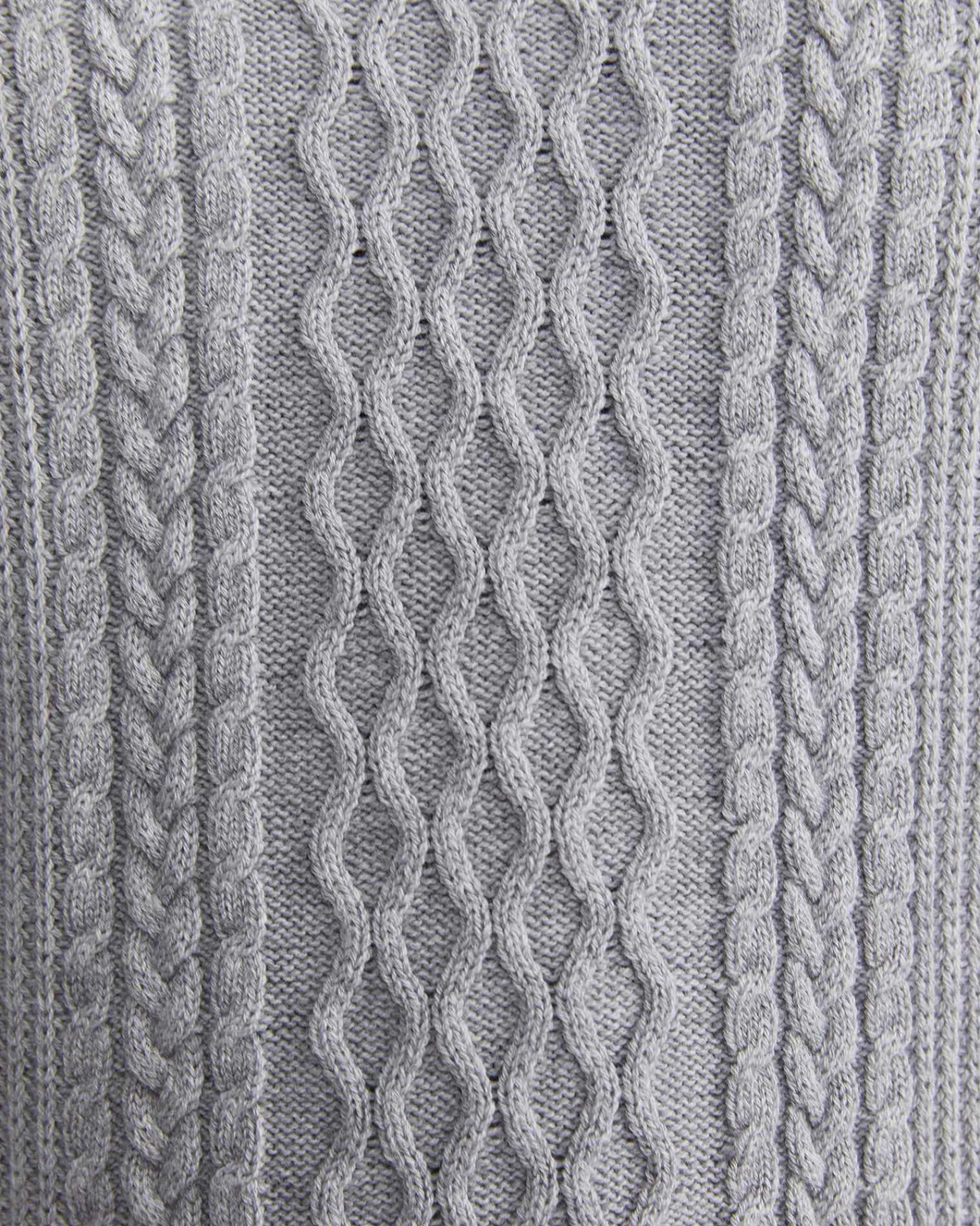 Best Sportscraft Joshua Cable Crew Knit in Grey Melange GreyMelange