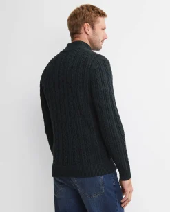 Best Sportscraft Joshua Cable Quarter Zip Knit in Forest