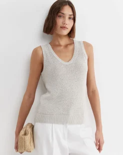 Outlet Sportscraft Josie Tape Yarn Singlet in String