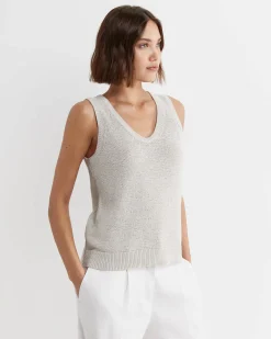 Outlet Sportscraft Josie Tape Yarn Singlet in String