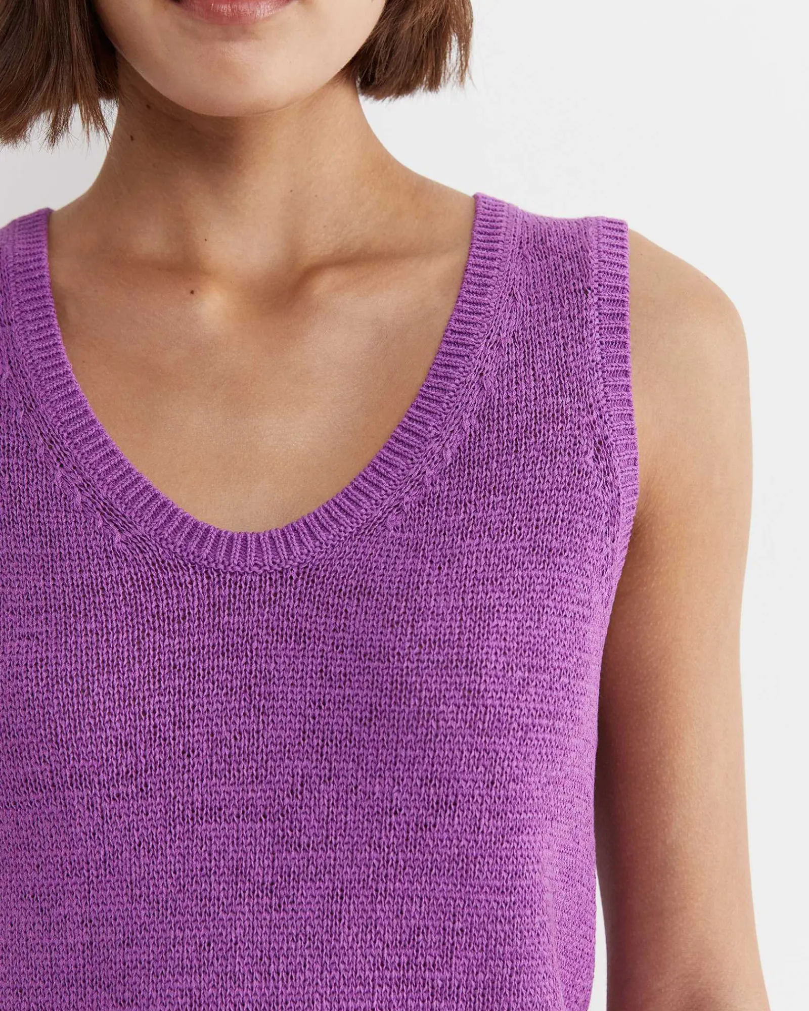 Online Sportscraft Josie Tape Yarn Singlet in Hydrangea