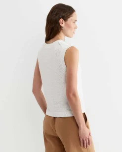 Online Sportscraft Josie Tape Yarn Vest in White