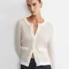 Hot Sportscraft Joyce Merino Wool Cardigan in Chalk
