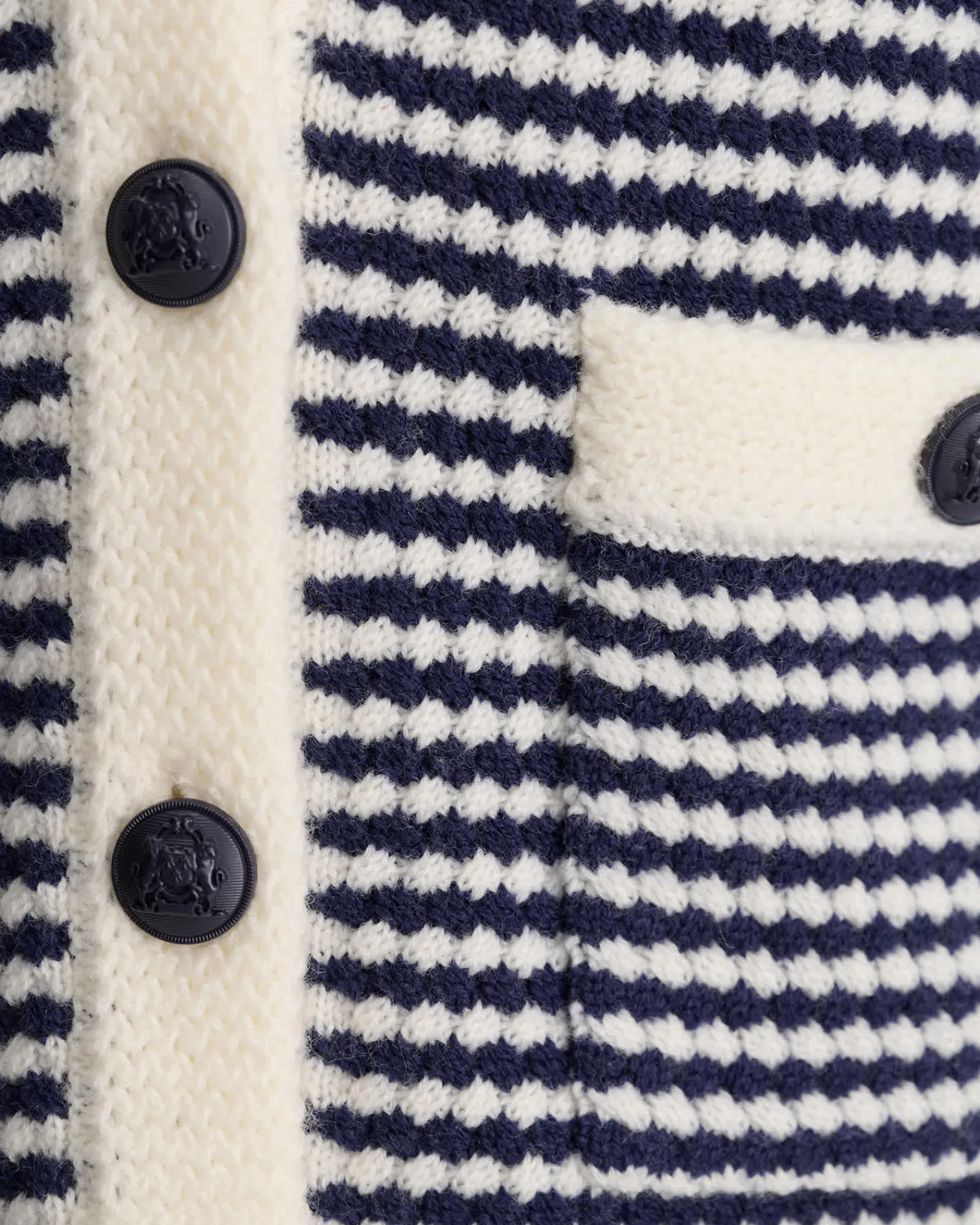 Online Sportscraft Joyce Merino Wool Cardigan in Navywhite Navy/white