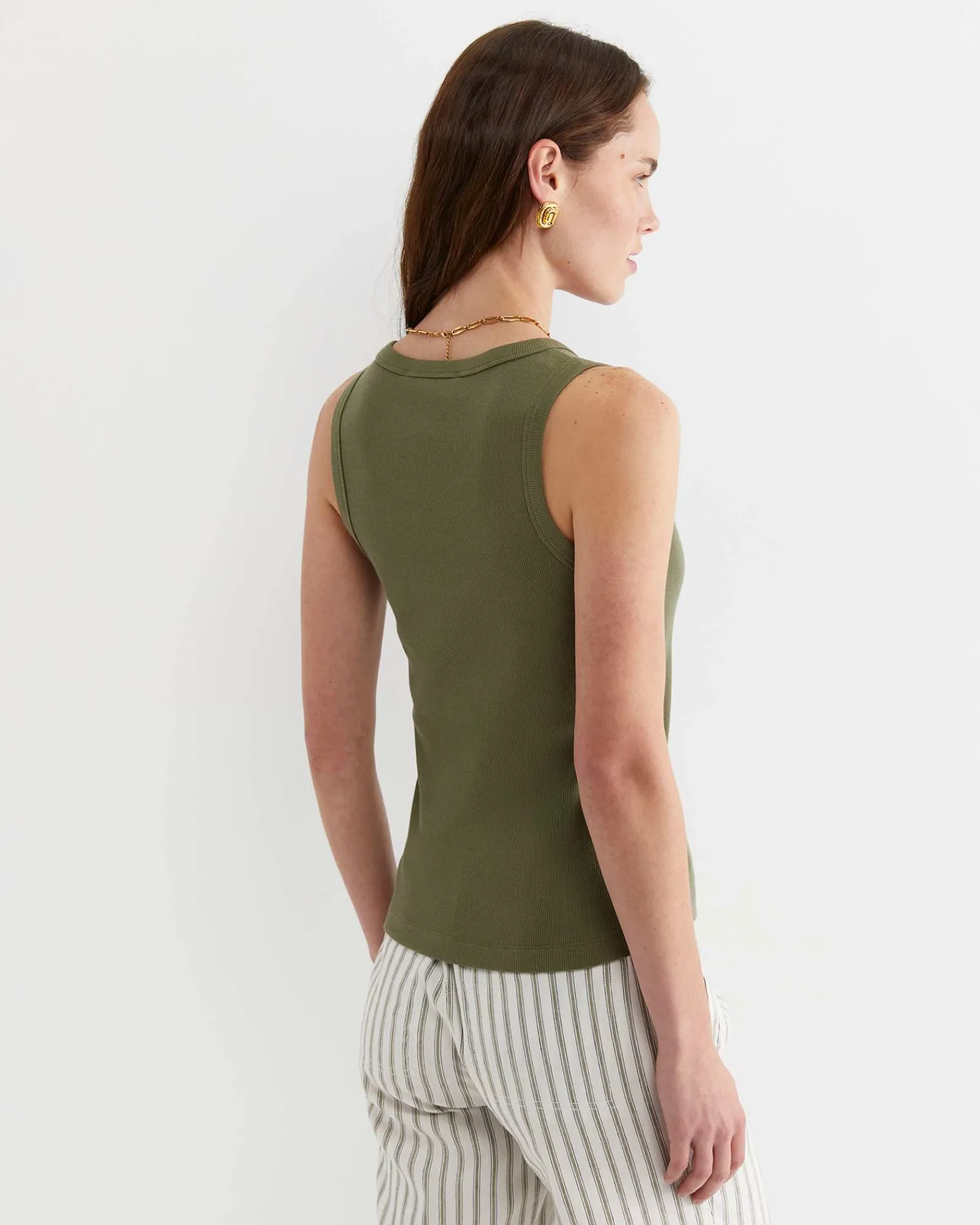 Best Sportscraft Julia Rib Tank in Khaki