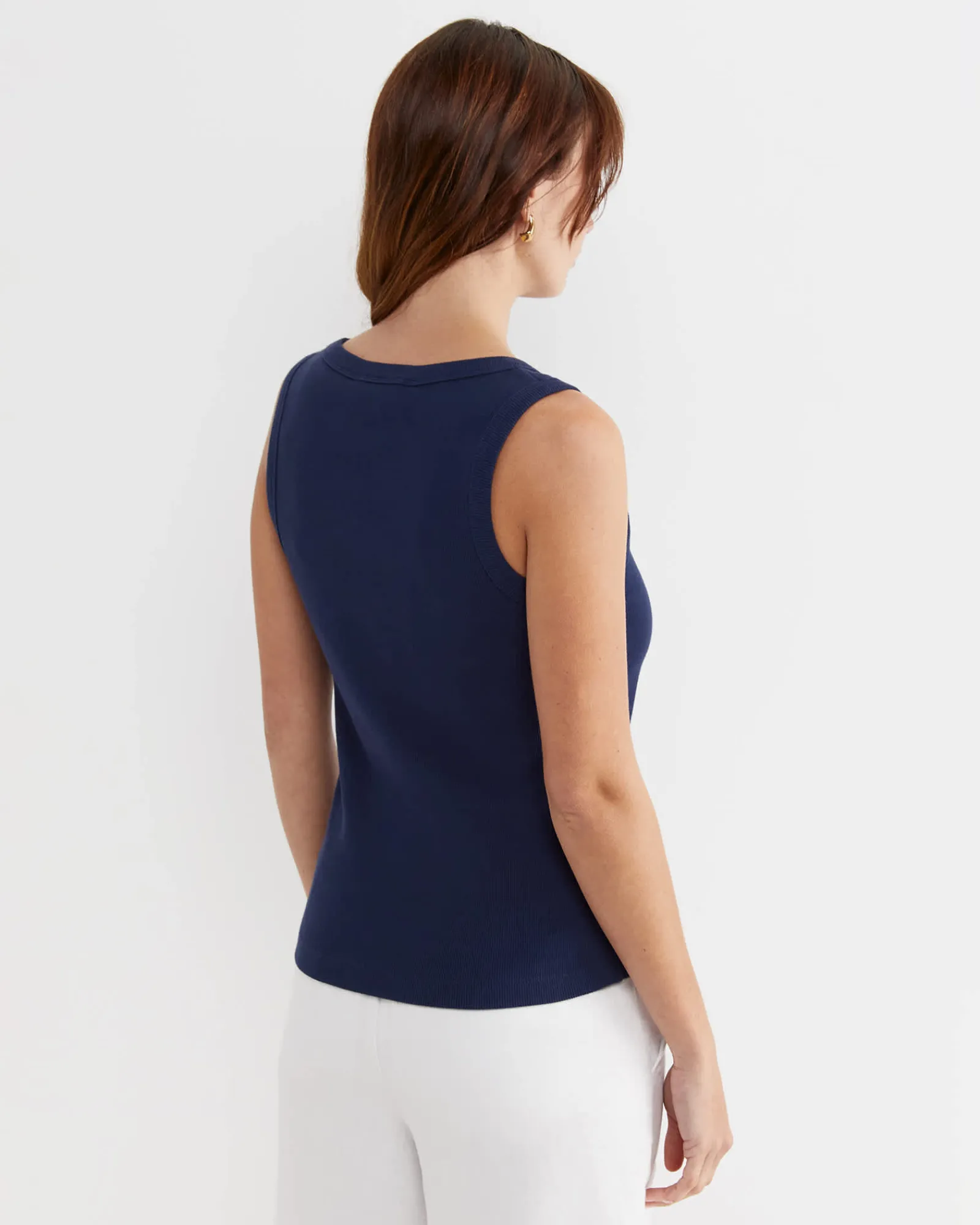 Sale Sportscraft Julia Rib Tank in Navy