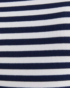 Fashion Sportscraft Julia Stripe Rib Tank in Whitenavy White/navy