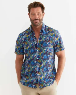Fashion Sportscraft Kip Short Sleeve Liberty Shirt in Multi