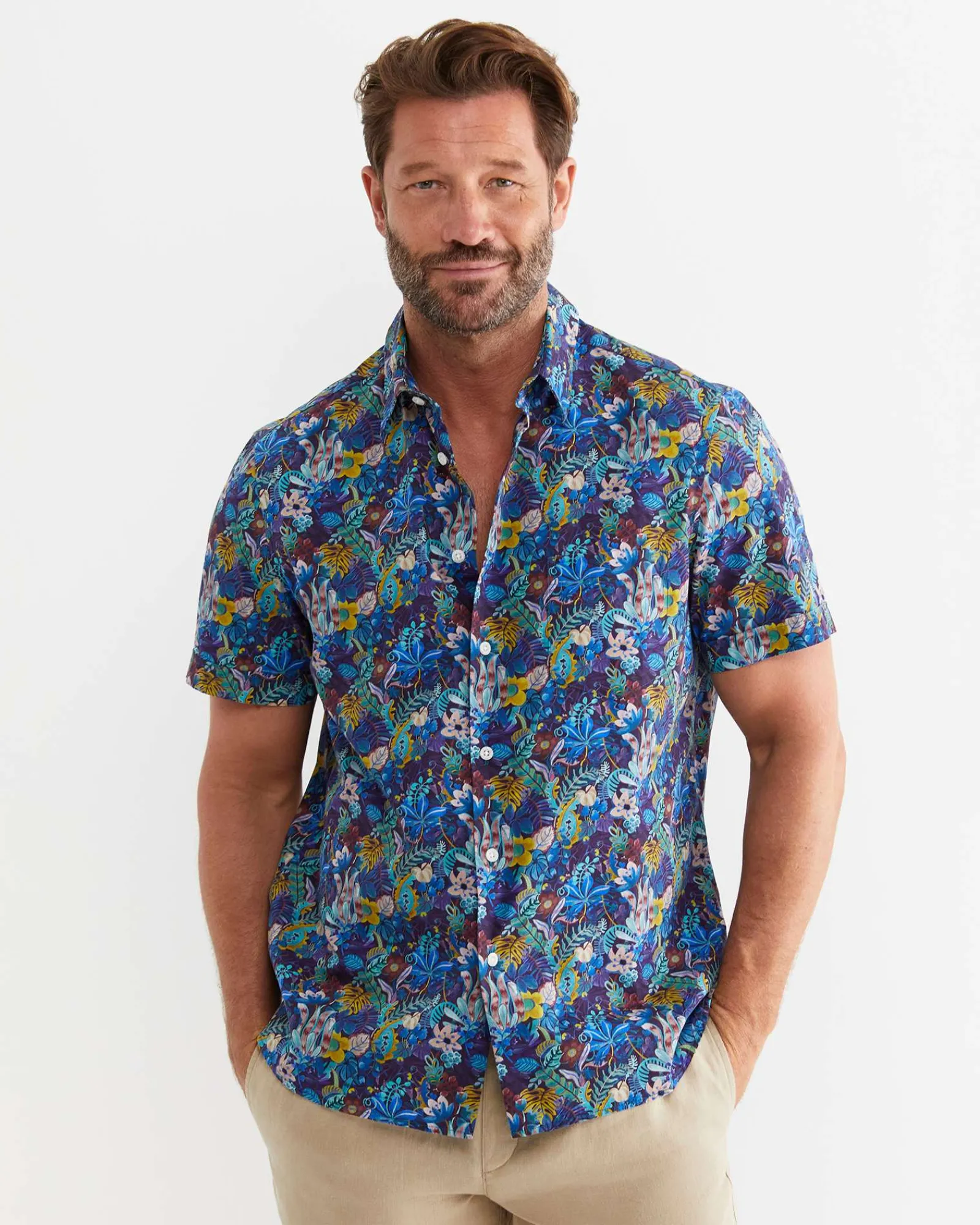 Fashion Sportscraft Kip Short Sleeve Liberty Shirt in Multi