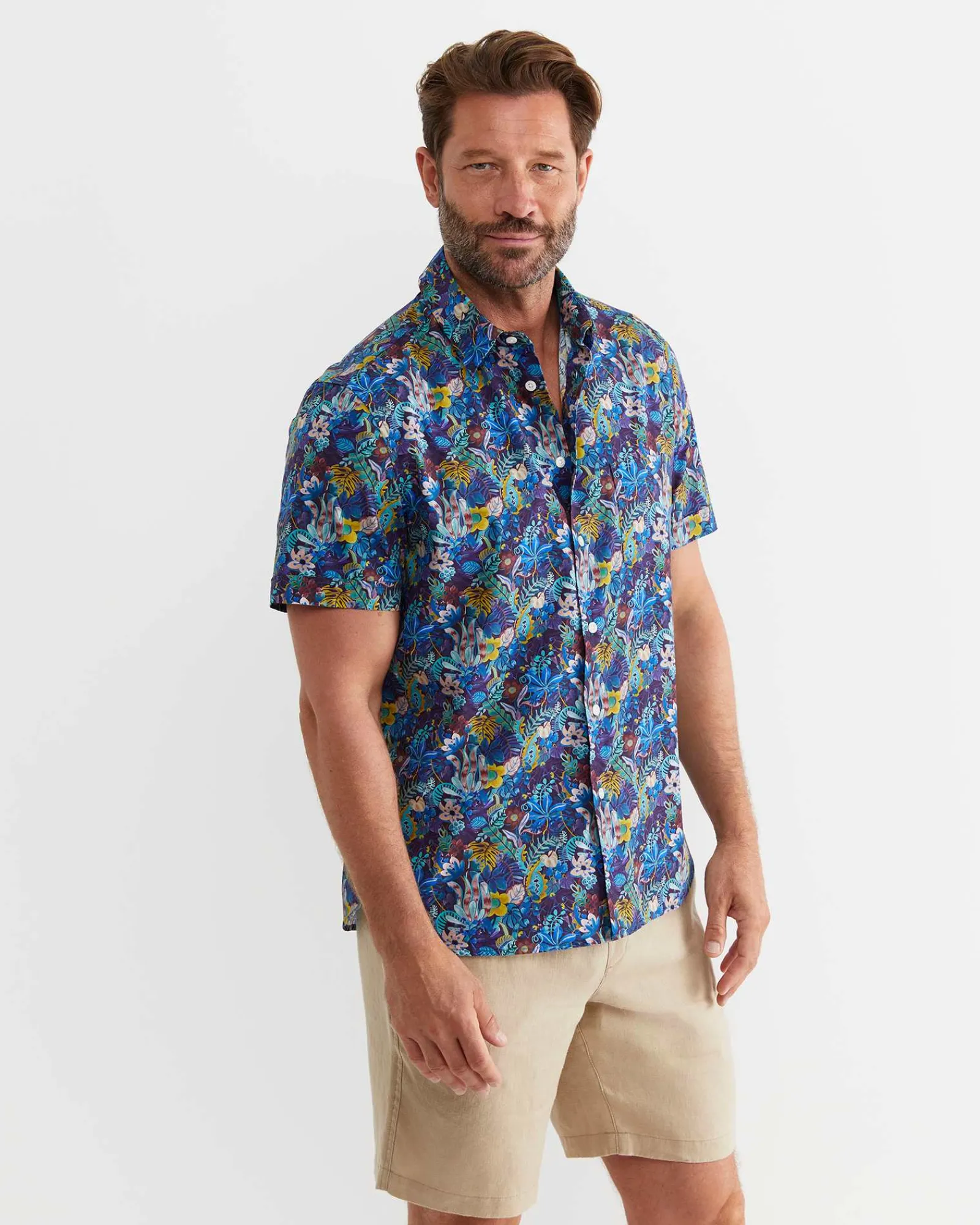 Fashion Sportscraft Kip Short Sleeve Liberty Shirt in Multi
