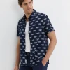 Fashion Sportscraft Lake Side Short Sleeve Shirt in Navywhite Navy/white