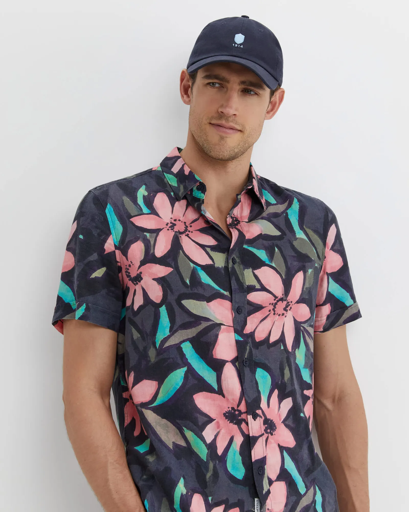 New Sportscraft Lane Print Shirt in Green
