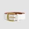 Outlet Sportscraft Lara Buckle Leather Belt in Ivory