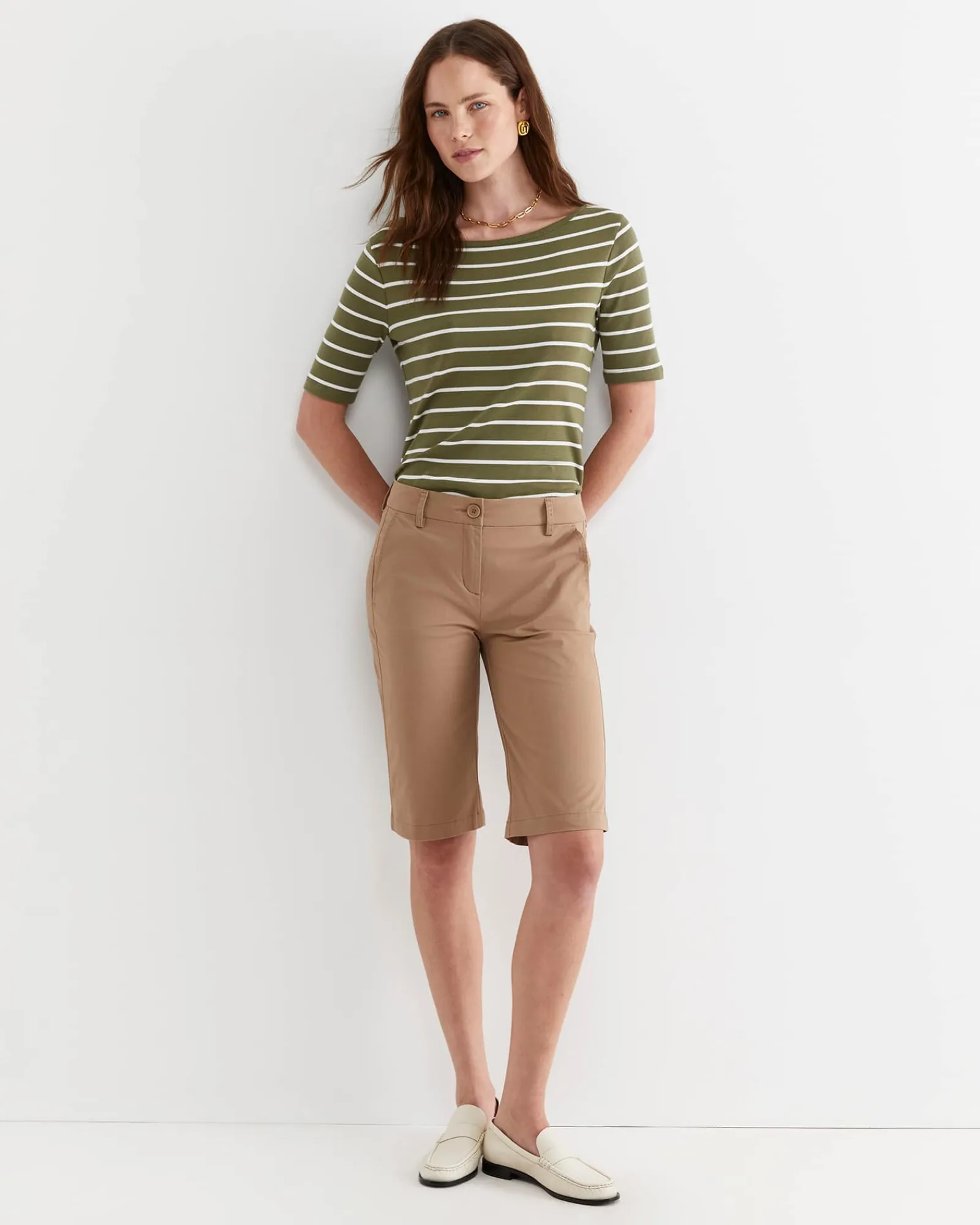 Clearance Sportscraft Laura Chino Short in Tan
