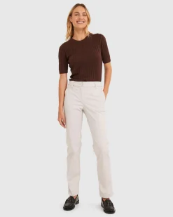 Clearance Sportscraft Laura Relaxed Chino in Bone