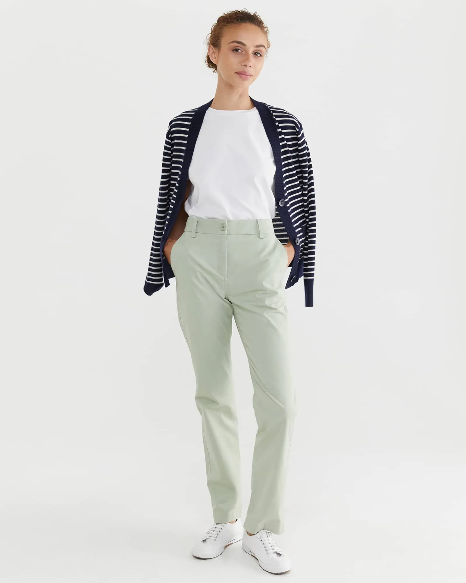 Fashion Sportscraft Laura Relaxed Chino in Sage