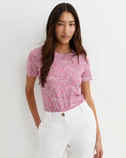 Online Sportscraft Laurel Short Sleeve Liberty Tee in Pink Multi PinkMulti
