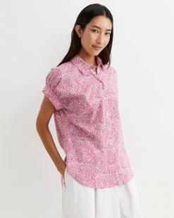 Discount Sportscraft Laurel Short Sleeve Liberty Shirt in Pink Multi PinkMulti