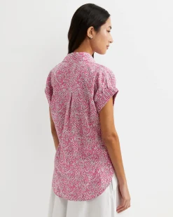 Discount Sportscraft Laurel Short Sleeve Liberty Shirt in Pink Multi PinkMulti