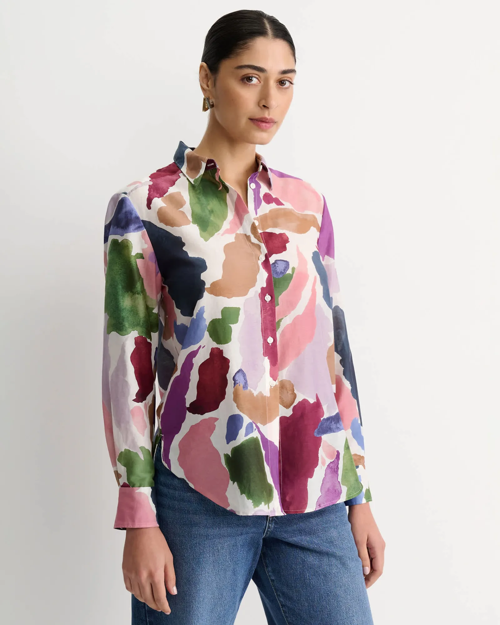 Discount Sportscraft Leah Cotton Silk Shirt in Multi