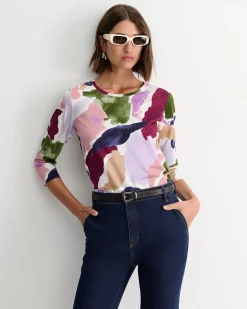 Clearance Sportscraft Leah Mercerised Tee in Multi